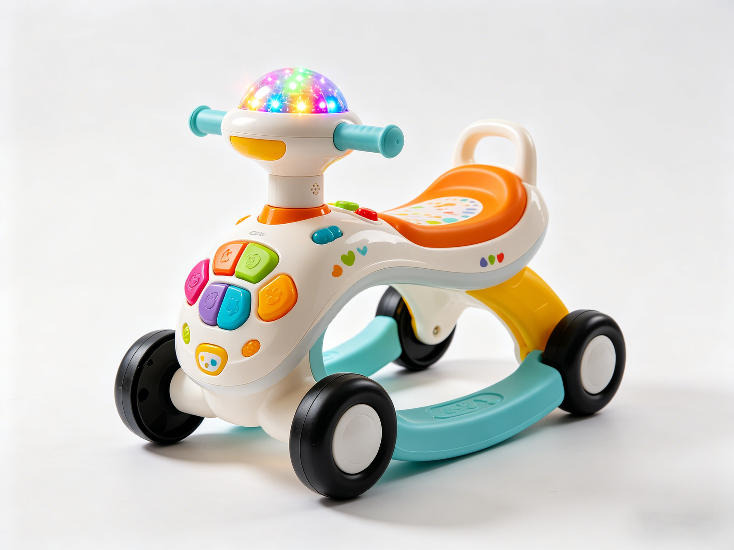 萌趣卡通彩灯摇摆车